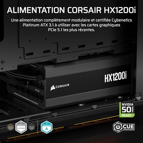 Corsair ATX1200W 80+ Platinum HX1200i C14 Version - vue 2