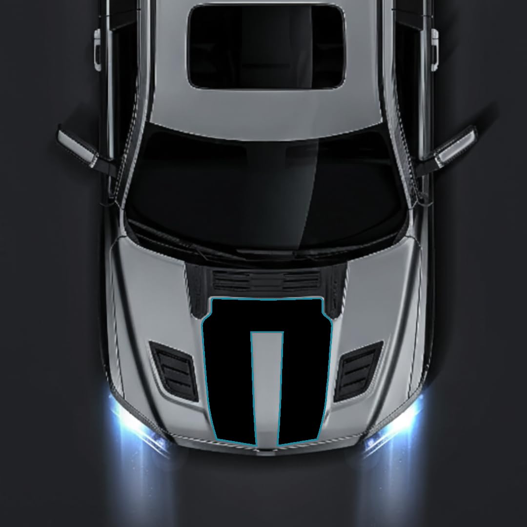 Hood Panel Decal/Sticker - Plain Style Graphic Kit - For Ram 1500 Rebel 2019-2025 - Premium Vinyl