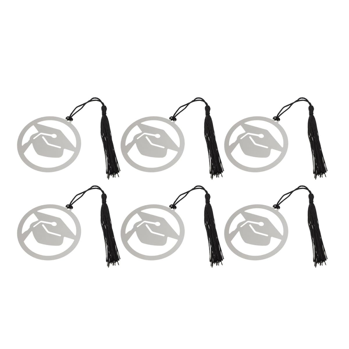 Abaodam 6pcs Graduation Tassel Bookmarks Doctor Hat Hollowed Page-Markers Delicate Student Bookmarks for Reading Graduation Season Memorabilia