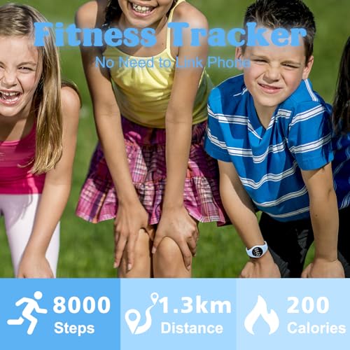 Image of Kids Watches for Girls Boys Digital Sport Watch with Step Counter Pedometer Vibration Alarm Clock, No App Waterproof Fitness Tracker Kids Watch Boys Girls Teens Students Ages 5-16