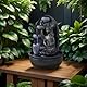 Zen’Light - Zimmerbrunnen Buddha Harmonie - Wasserbrunnen mit geräuschloser Pumpe - LED-Brunnen mit 2 Farben - Abnehmbarer Statue - Geschenkidee für Zen und Fengshui - Höhe: 40 cm