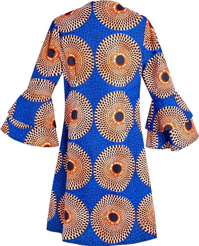 Image of SHENBOLEN Women African Print Jacket Dashiki Traditional Top Dress