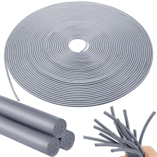 Image of Frienda Backer Rod Foam Rubber Caulk Saver Concrete Expansion Joint Filler Weather Strip Seal for Gaps and Joints (Grey,1 /2 Inch x 20 ft)