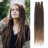 ZRQ 30 Strands Dreadlocks Extensions 18 Inch Ombre Blonde Hippie Locs Synthetic Dreads Single Ended Soft Fake Dreadlocks T27#