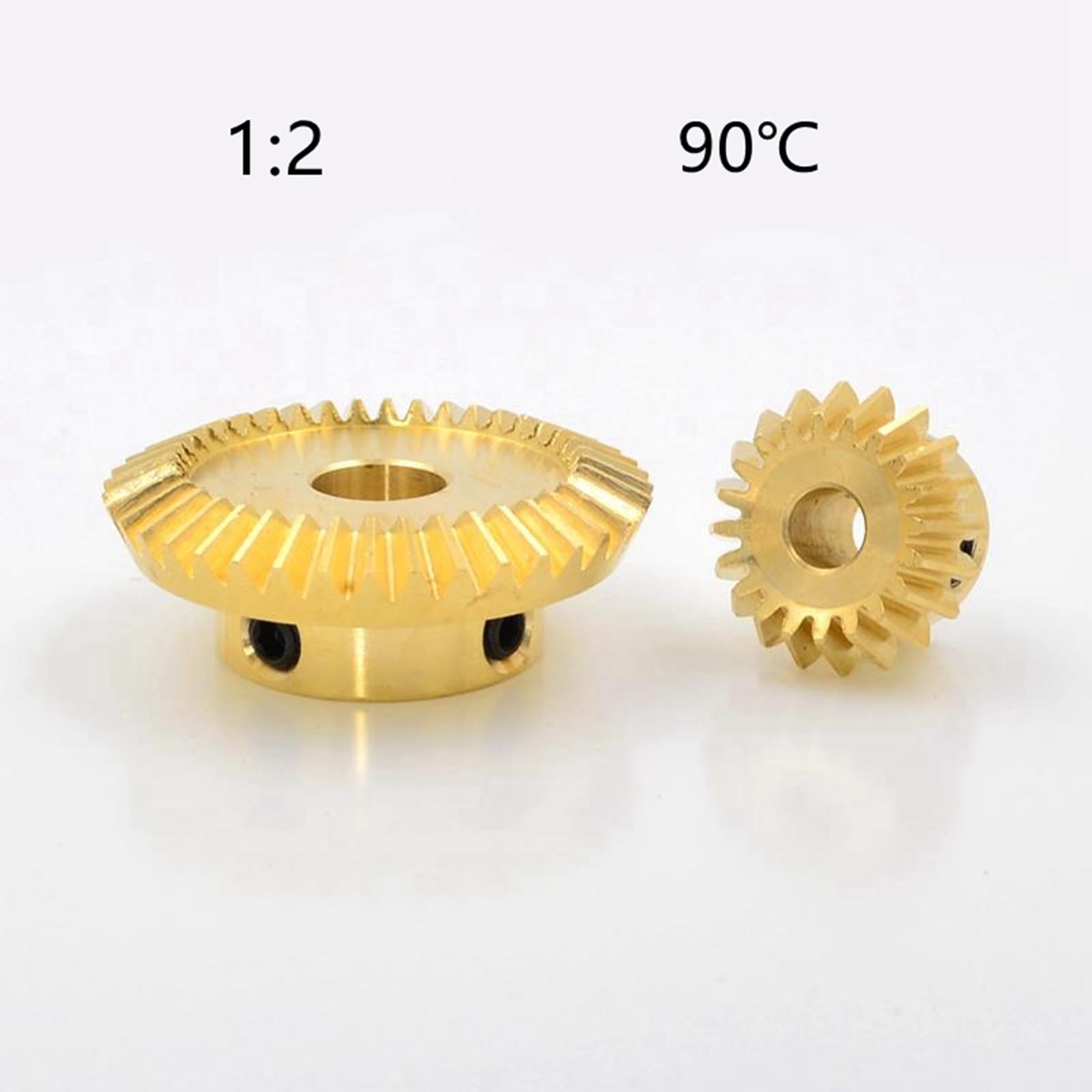 Engrenages à pignon， Engrenage conique en laiton for moteur, 1 module 15/20/30/40 dents, rapport de vitesse 1:2, alésage 8 mm(1 Modulus 30 Teeth,Bore 10mm)