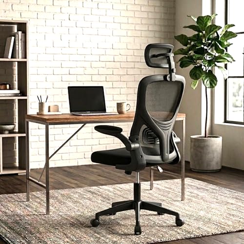 Image of Black | High Back Imported Mesh Fabric Boss Office Chair | Y Design Ergonomic Back Support | 2D Aero Design Adjustable Armrests | Synchro Tilt Lock Mechanism | Adjustable Lumbar