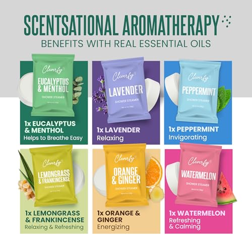 Image of Cleverfy Shower Steamers Aromatherapy Gifts for Men, 6 Tablets