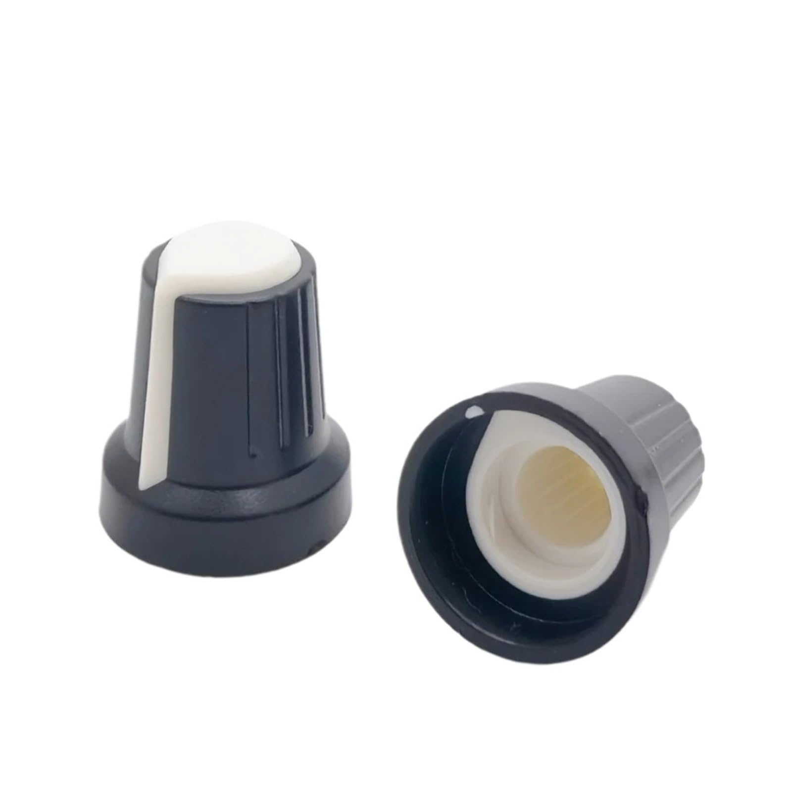 KFGWOPOYVY 50pcs/lot Rotary Switch Encoder Potentiometer Wh148 Plastic Cap Volume Control Knob AG2 15x17mm Plum Handle Shaft Hole 6mm(White)