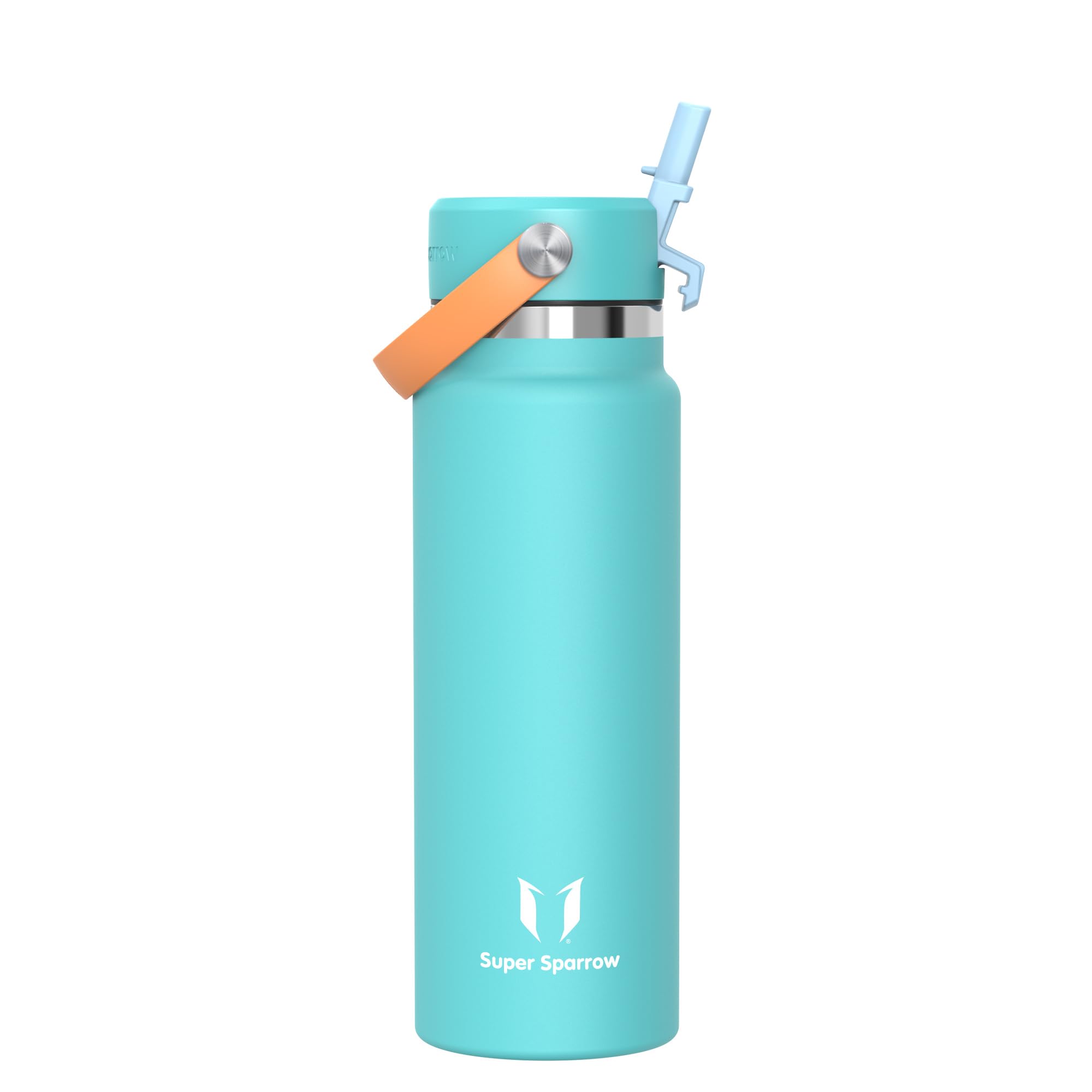 Sparrow Insulated Water Bottle - 1L - Wide Mouth Metal Bottles - SwivelSip Flask with Straw Lid - BPA-Free, Leakproof, Ergonomic - Ideal for Work, Gym, Travel, Sports