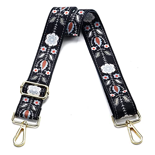 Image of Purse Strap Gold Hardware Replacement Crossbody Bag Strap, Wide Adjustable Shoulder Strap