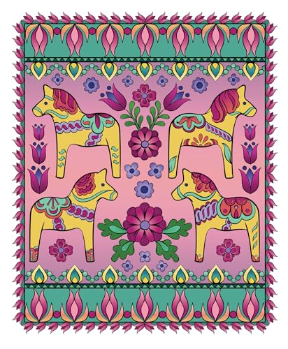 Creative Haven Scandinavian Folk Art Coloring Book (Adult Coloring Books: World & Travel) - Image 12