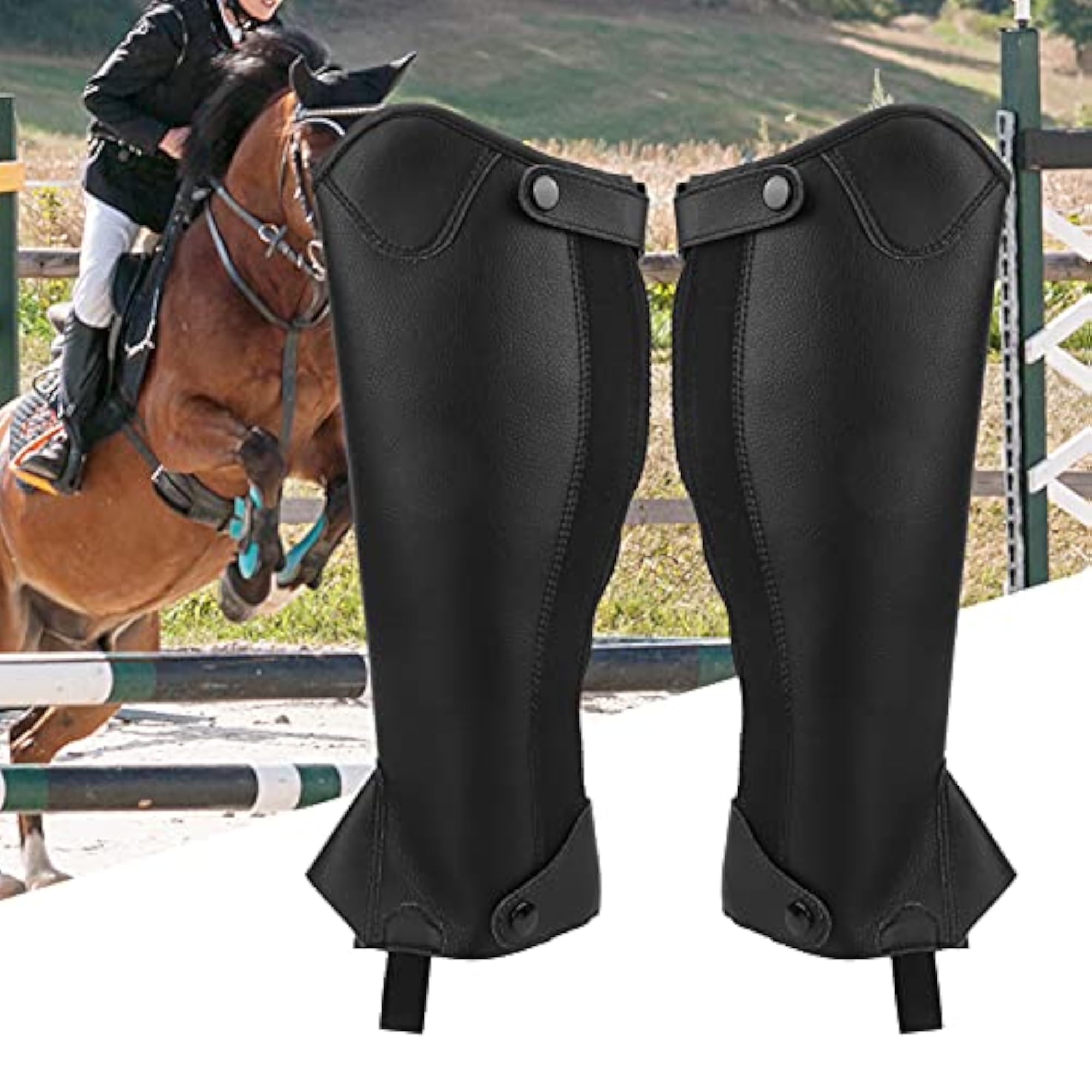 Exquisite Appearance Super Fiber Leather Half Chap