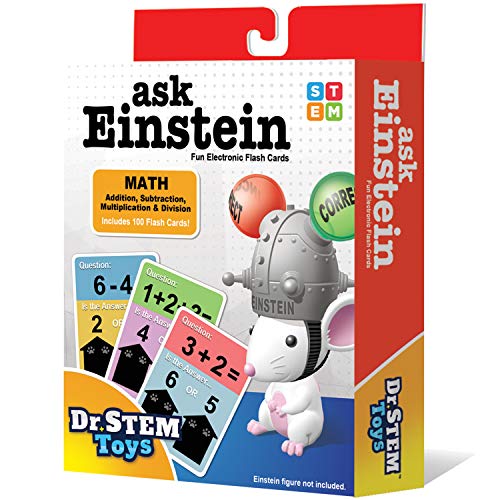 Ask Einstein Electronic Flash Cards Booster Pack for Kids, Set Includes One Hundred Math Flash Cards Covering Basic Addition and Subtraction, and Five Games. For Boys & Girls Ages 3 - 6 Ask Einstein Electronic Flash Cards Booster Pack for Kids, Set Includes One Hundred Math Flash Cards Covering Basic Addition and Subtraction, and Five Games. For Boys & Girls Ages 3 - 6