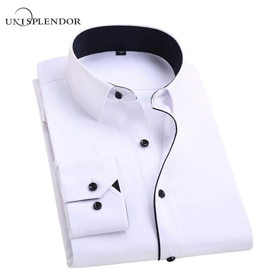 White Black Cotton Code Shirt at Amazon 