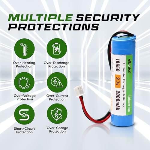 Image of 3.7 V 2000mAh Rechargeable Batteries Lithium-Ion Battery with XH2.54 /2P Connector for DIY Electronic Products Toys Lighting, Bluetooth Devices (2000mAh XH2.54)