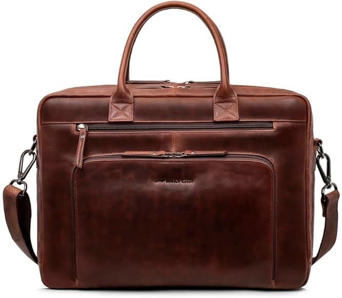 Briefcase herren leder Clearance