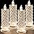 SupBri LED Candles, 4Pack Battery Operated Candles with Rose Light Halo, Romantic Flameless Pillar Candles for Valentines Proposal Anniversary Wedding Christmas Decorations(White, D 2.5" x H 7.2")
