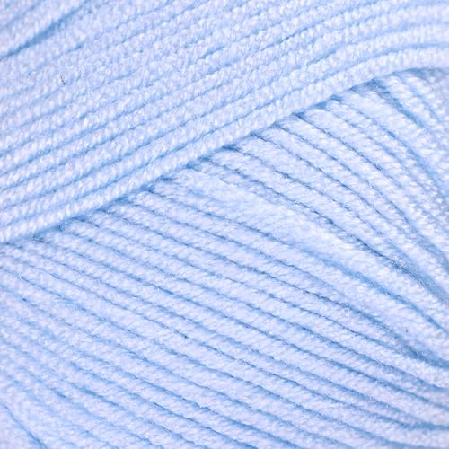 Image of Makromecity Softee Baby Yarn,%100 Premium Anti-Pilling Acrylic, 3.5 Oz, 273 yd (100gr /250 mt), Soft Yarn for Crocheting and Knitting (Baby Blue, 1 Skein)