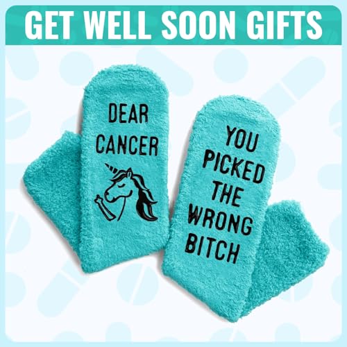 Image of HAPPYPOP Inspirational Gifts for Women - Cancer Chemo Socks for Patient after Surgery Gifts