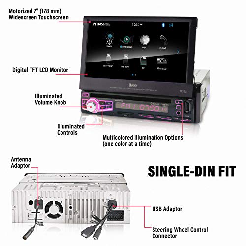 BOSS Audio Systems BV9976B Car DVD Player Single Din, Bluetooth Audio