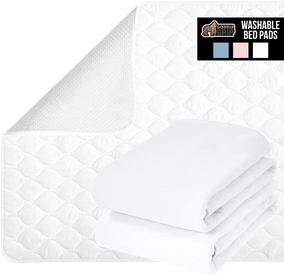 Gorilla Grip Washable Toddler Mattress Incontinence Pads