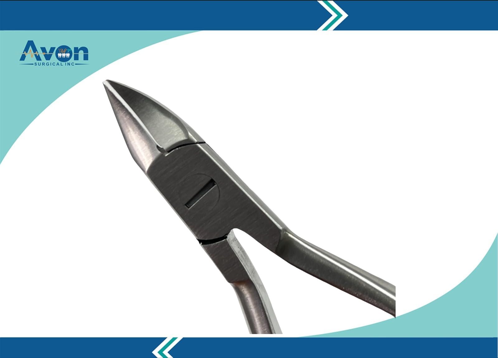 1 EA - Nail Nipper Pliers 5in with Curved Jaws Sharp & Handle Spring - Nail Clippers for Ingrown Nail Cutting | Salon and Home Use | German Stainless CE