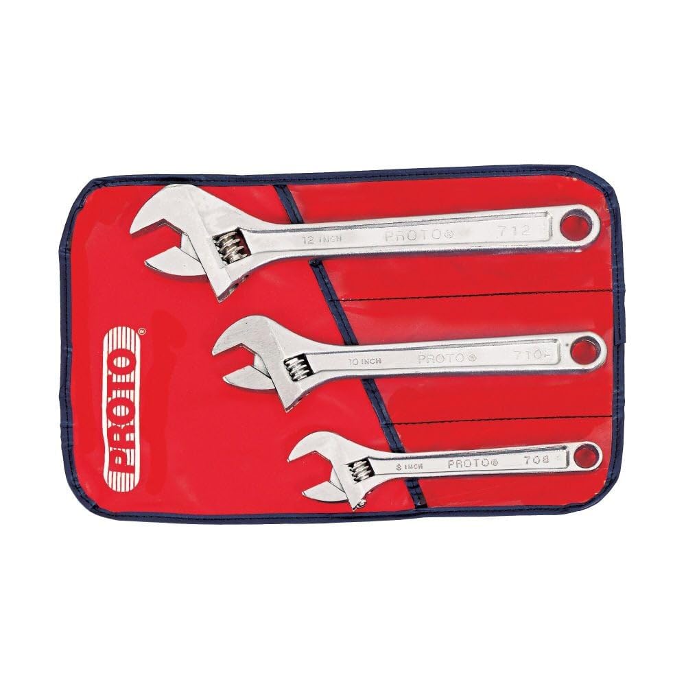 Proto J795A 3 PIECE ADJUSTABLE WRENCH SET