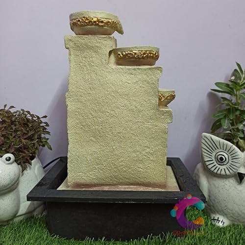 Image of Decorative Water Fountain for Home Decor, Office, Indoor & Outdoor, Garden, Puja Room, Vaastu, Reception, Spa, Gifting. (4 Step Designer Diya)