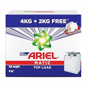 Ariel Matic Top Load Detergent Washing Powder – 4 Kg+2 KG free