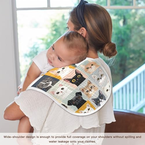 vvfelixl Muslin Burp Cloths Watercolor Pet Portraits Baby Washcloths for Baby Girl Boys 2 Pack4