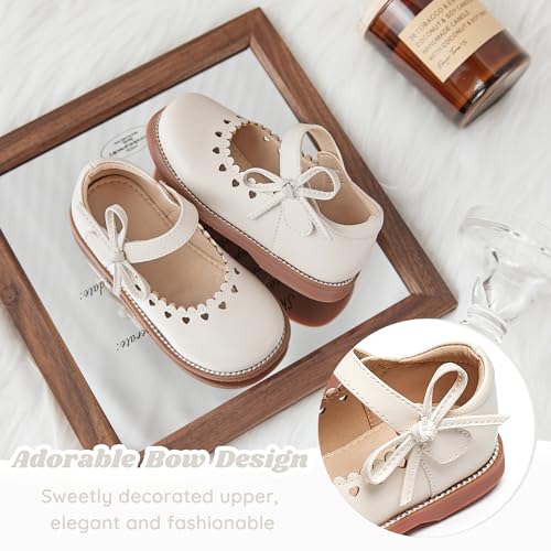 Image of Flaryzone Toddler Little Girl Mary Jane School Uniform Oxfords Flat Dress Shoes