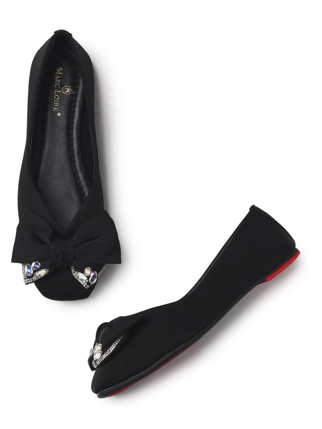 marc loire Embellished Ballerina Shoe for Woman | Stylish Ballet Flats with TPR Comfortable Sole-picture-21