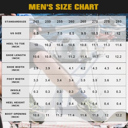 CKWLXQY Men's Deck Boots, Waterproof Ankle Rain Boots Men Anti-Slip Traction, Outdoor Rubber Fishing Garden Boots High-Performance Shoes for Farming - Image 5