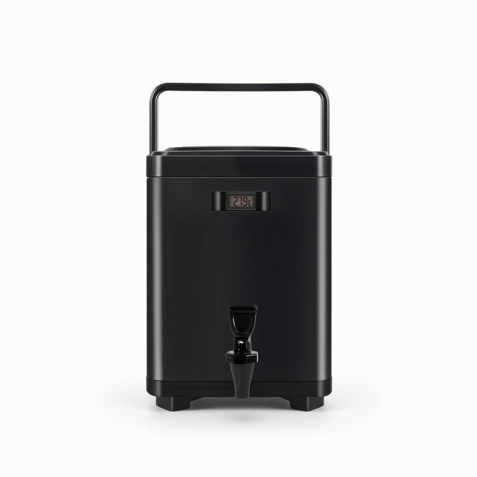 predolo Distributore di Bevande con Termometro Isolato Secchiello Termico con Rubinetto Salvaspazio Dispensatore per Colazioni, Array, Nero, 10L