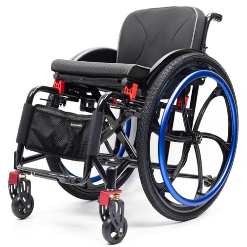 Sunyongfly X|[cԈ֎q܂ݎԈ֎q 26 C`ցAՌzOցAחe 100KG ׂ̂Ă̒n`A~jEԈ֎q(Seat width: 42cm,Blue)