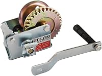 Vista 8 de South Bend Components Atlas Power Machines - Cabrestante manual para barco/remolque, 600 libras con cable de acero resistente