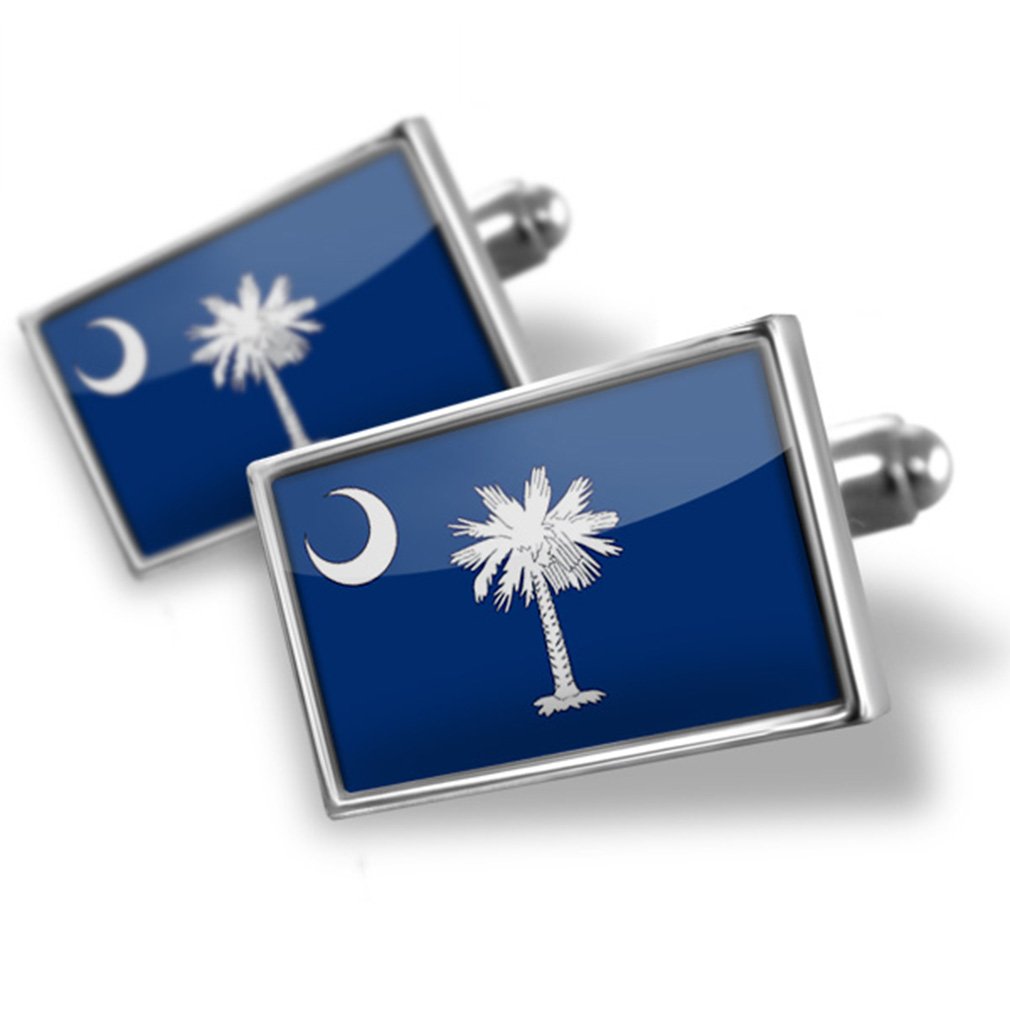 NEONBLOND Cufflinks South Carolina Flag region: America (USA)
