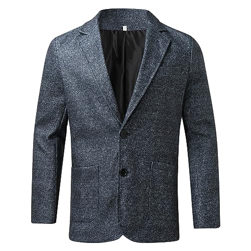Dademeo Men's Wool Blend Trench Coat Windbreaker Business Fashion Tweed Long Blazer Jacket Fall Winter Daily Casual Suit Coat3