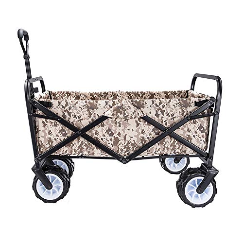 FeiGuoQiang Hand-Carro, Caravana Plegable portátil transportador de Cuatro Ruedas y ATV, 17cm...