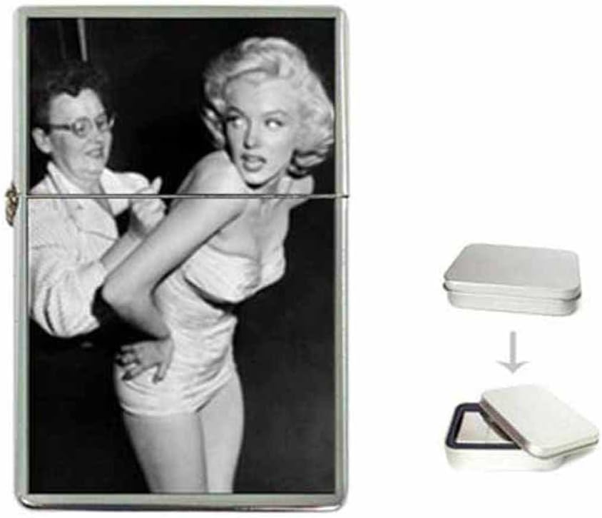 MARILYN MONROE HOOK ME UP NEW Flip Top Lighter With Gift Tin