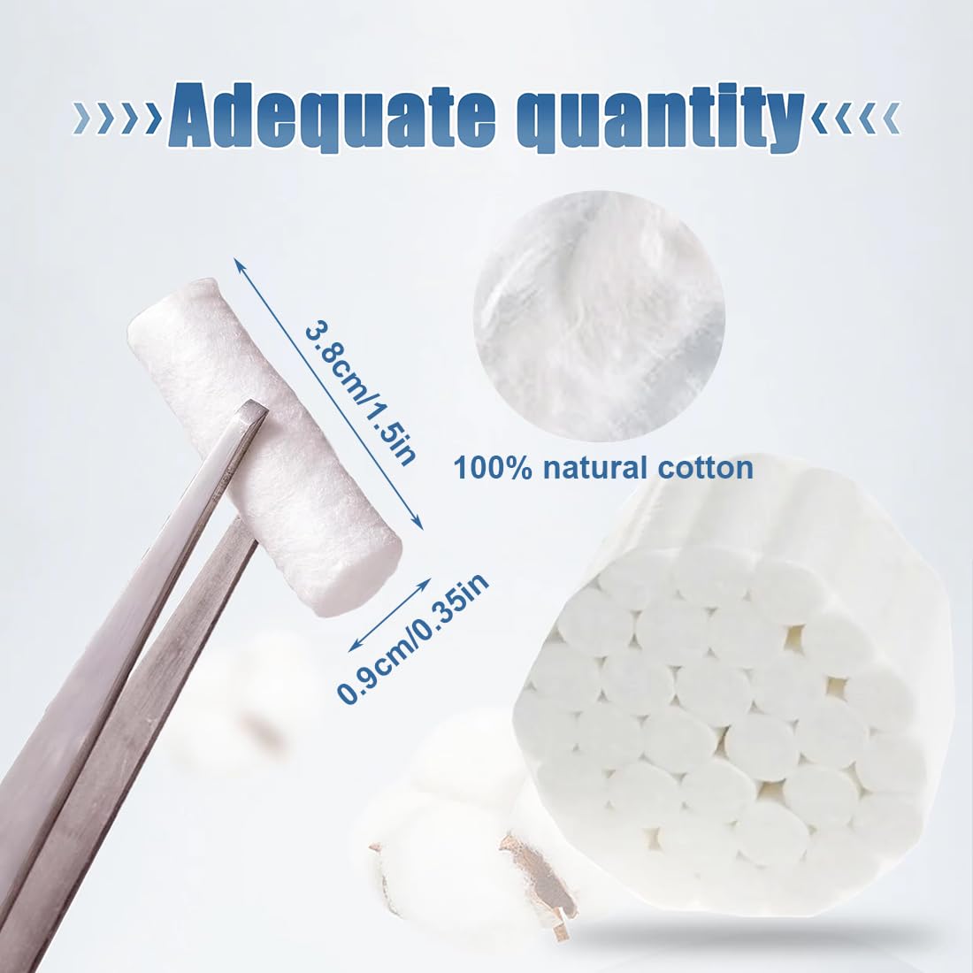 250 pezzi Panni in Cotone per Dentisti,Rotoli di Cotone Dentale,Tamponi per Dentisti,Batuffolo Arrotolato,Batuffoli di Arrotolato Dentale