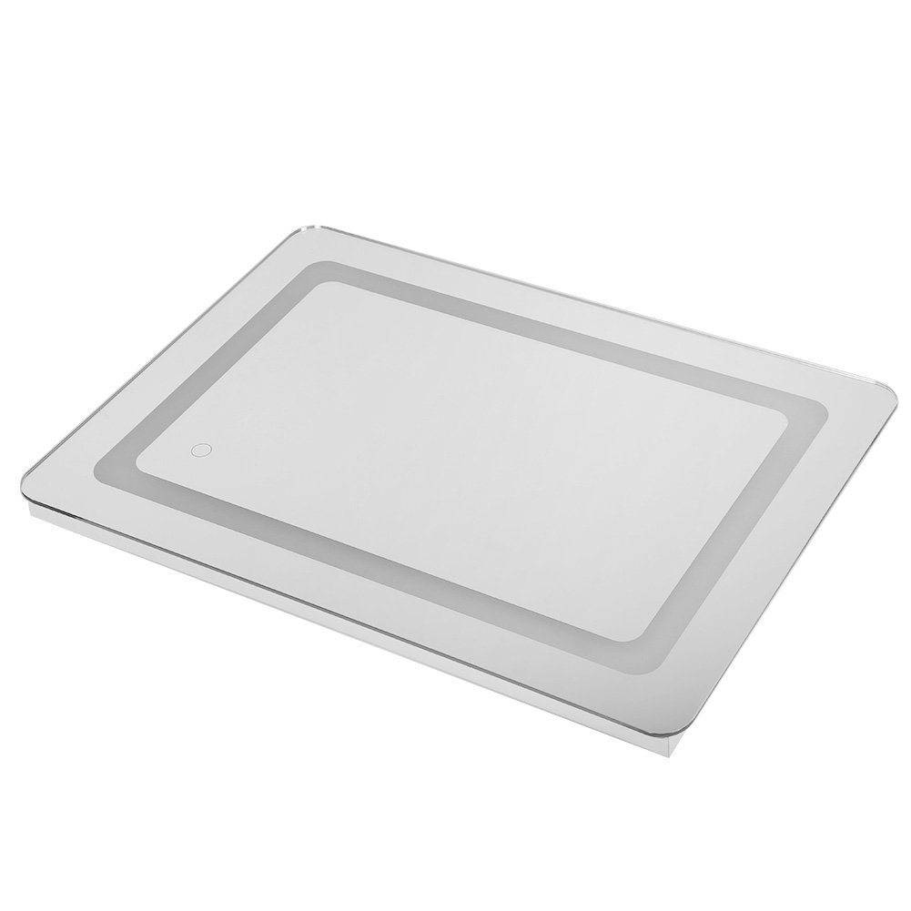 Miroir Ovale Mural Lumineux LED De Salle De Bain - 81 X 51 Cm - Avec 3 Couleurs Luminosite Reglable Interrupteur Tactile Systeme Antibuee Transparent