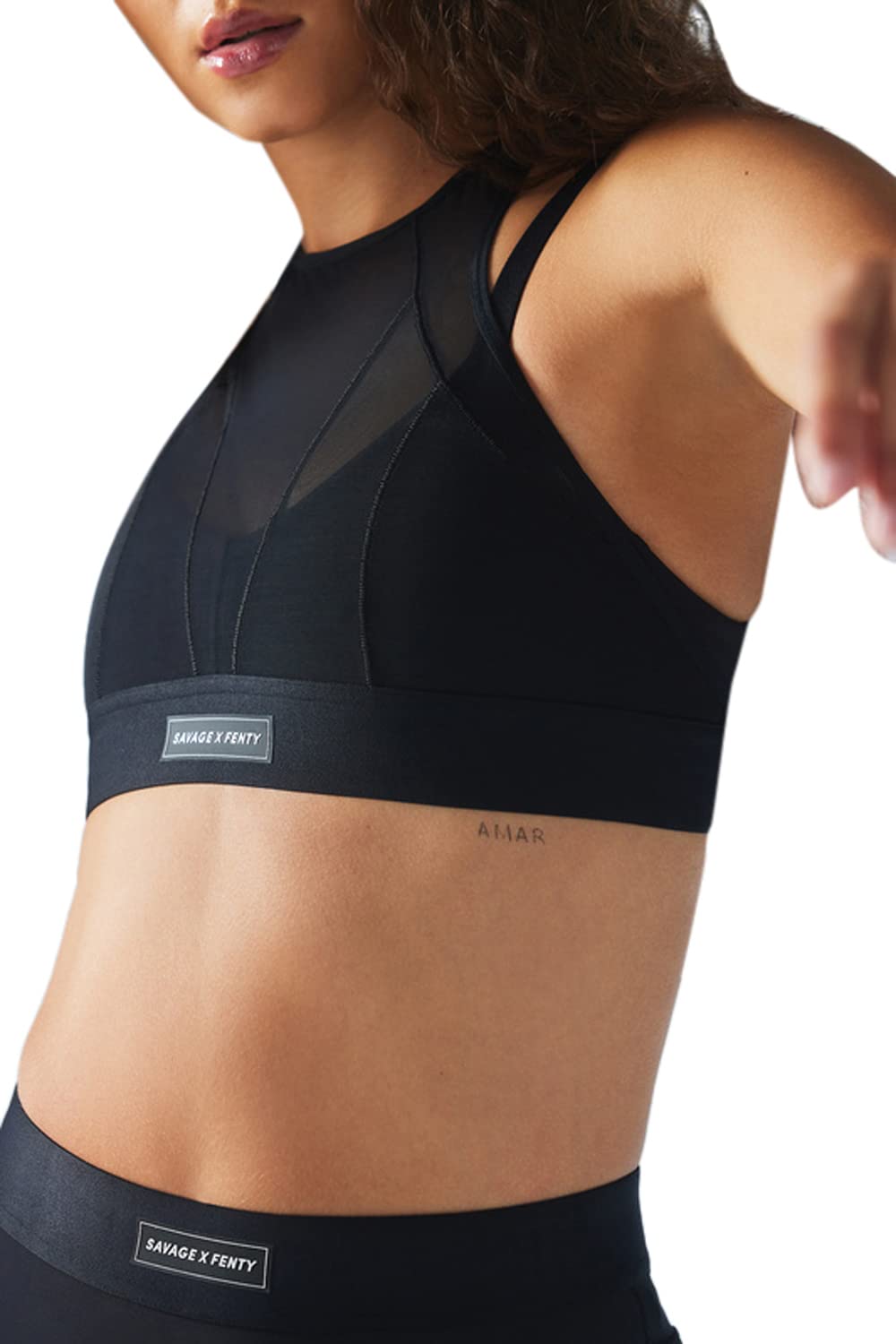 Savage X Women's Lineup Medium-Impact Mesh Sports Bra