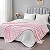 Edenleaf Pink Checkered Blanket, Ultra Soft Fleece Checkered Throw Blankets for Couch Bed and Travel, Luxury Throws for All Seasons, 50x60 Inch, Pink #1