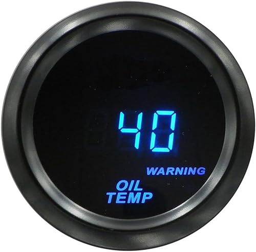Medidor de temperatura de aceite digital para automóvil, kit de medidor universal, 2 "2.047 in y pantalla de luz LED azul