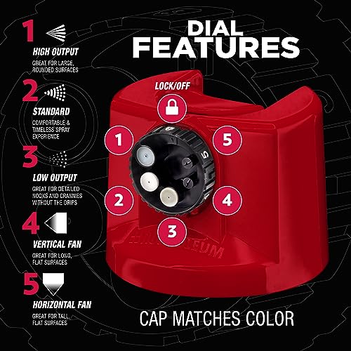 Image of Rust-Oleum Stops Rust Custom 5-in-1 Spray Paint, Gloss Regal Red | Rust Preventive Enamel, Multi Surface (Metal, Wood and More), Adjustable Dial for Better Control, Fast Dry, Comfort Tip