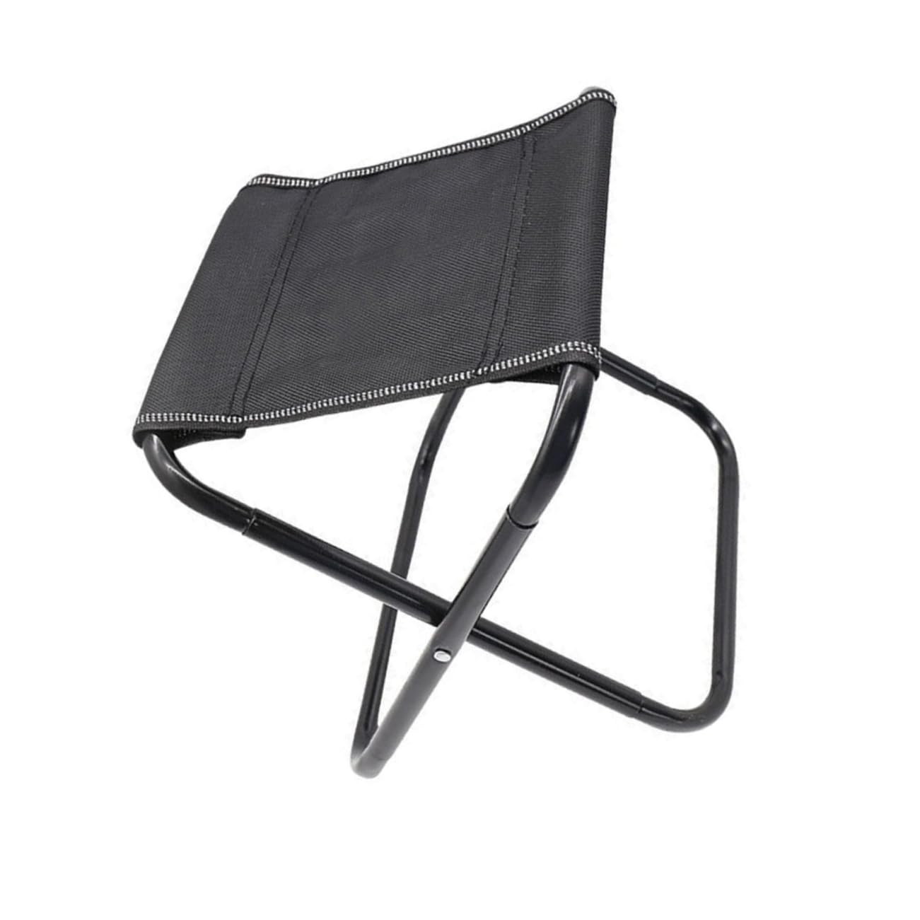 Holibanna Portable Folding Stool Outdoor Chairs Chairs Fold up Stool Camping Supplies Steel Black