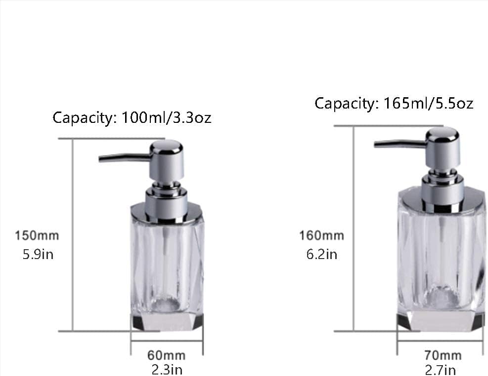 Soap Dispenser Artificially Made Shower Dispensers,Bathroom Detergent Bottle,Manual Soap Dispenser,Detergent Bottle Crystal Glass Desk Ornaments Bathroom Soap Dispenser Soap D