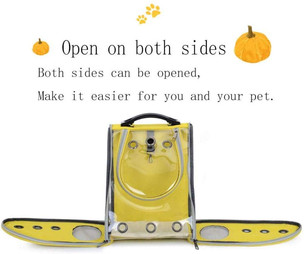 Espacio Panorámico Mochila para Animales Transparente Mochila para Perros Gato Mochila Móvil Viaje para Gatos Gorras para Animales Pequeños Mochila De Viaje Transpirable Portátil Pequeña