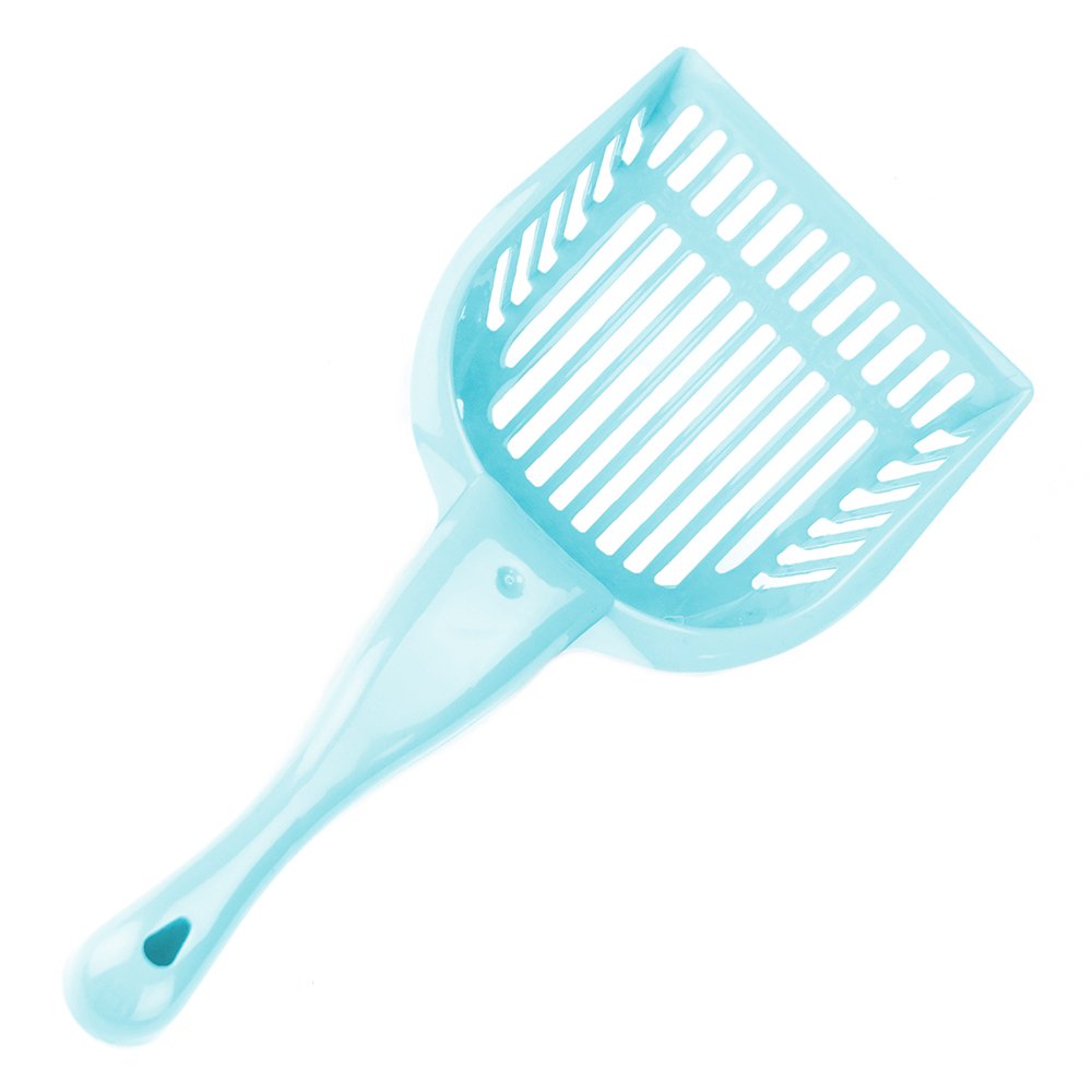 Cat Litter Scoop with Reinforced Comfort Handle by Weebo Pets (Turquoise)